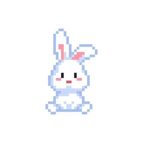 Premium Vector Vector Cute Rabbit Pixel Art