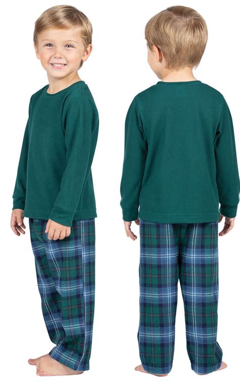 Heritage Plaid Thermal Top Toddler Pajamas In Toddler Pajamas And Onesies