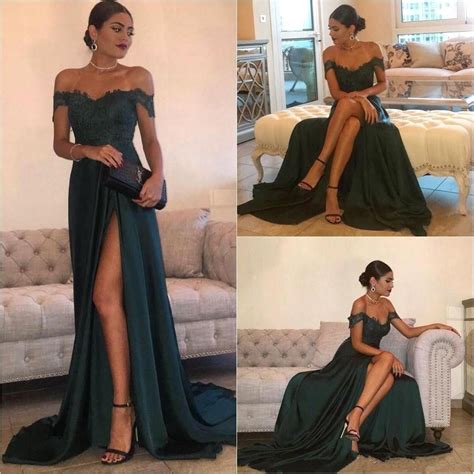 Habt ihr euer brautkleid in dem geschäft in #obersulm zum verkauf angeboten? Türkis Lang Abendkleider Spitze Chiffon Schulterfrei ...