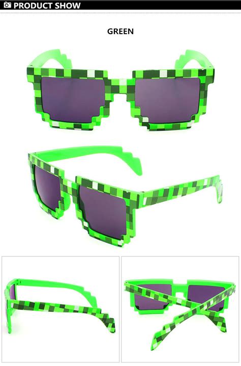 Deal With It Minecraft Glasses 8 Bit Pixel Women Men Sunglasses Tinotink
