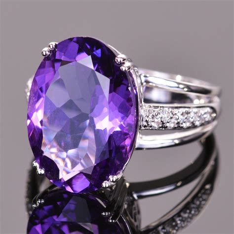 Oval Amethyst And White Sapphire Ring Louis Xv Jewelers