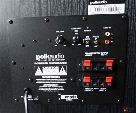 Polk Audio Psw 10 10 Inch 100w Powered Subwoofer Psw10 Black Finish