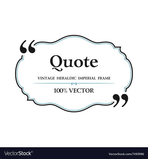 Vintage Quote Blank With Text Bubble Box Balloon Vector Image