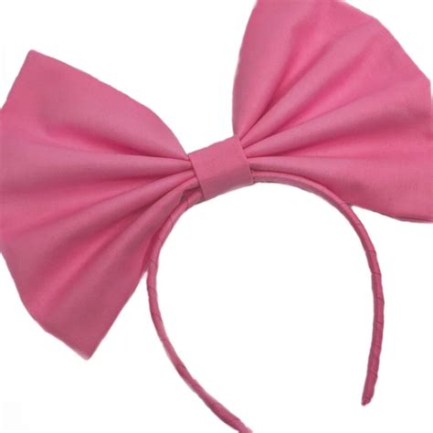 Pink Cosplay Headband Large Pink Hair Bow Big Pink Bow Pink Etsy