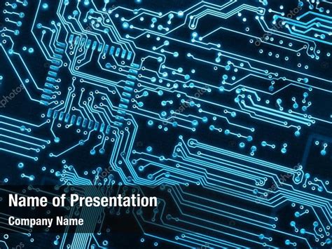 Integrated Board Blue Circuit Powerpoint Template Integrated Board