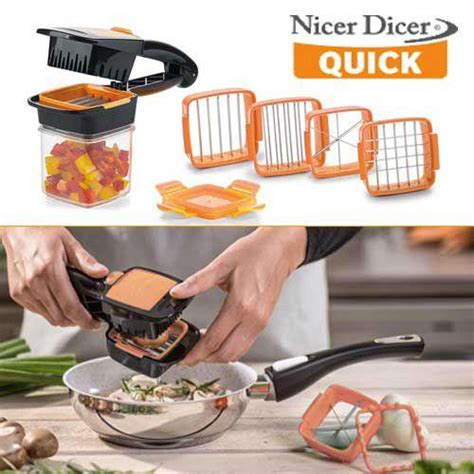 Quick 5 In 1 Nicer Dicer Fruit Vegetable Cutter Slicer Speedy Chopper
