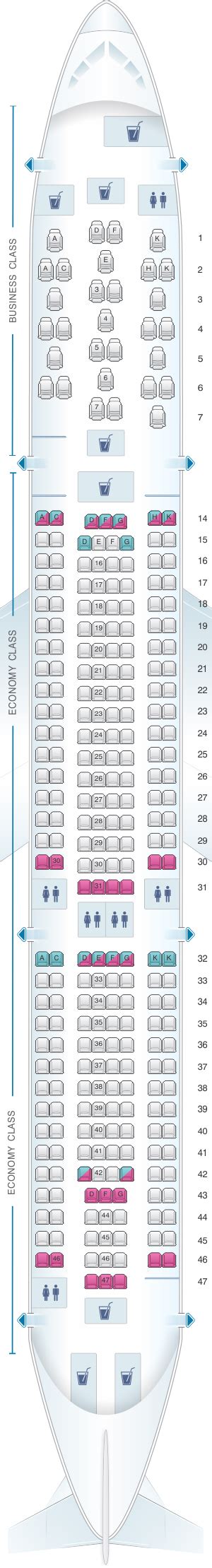 Air Transat A330 Seat Map