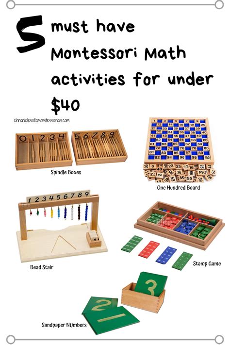 5 must have montessori math materials under