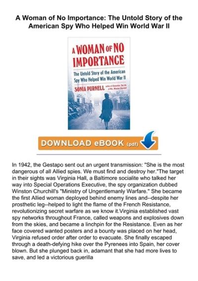 Pdf Books A Woman Of No Importance The Untold Story Of The American