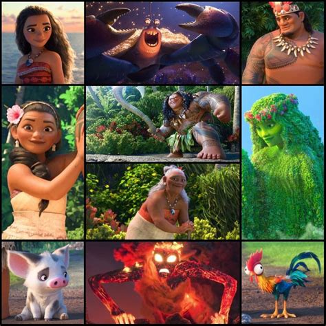 Moana Disney Classics Movies Animation Characters Maui Tala Tui Pua Sina Tamatoa