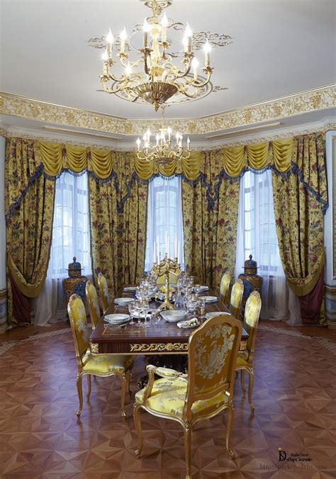 The Bright Dining Room With Baroque Murals Exclusive Studio Decor