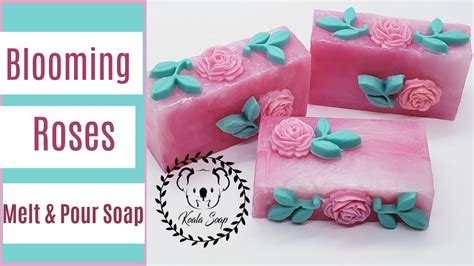 Melt And Pour Soap Making Blooming Roses Embed Soap With Clear Mp Soap