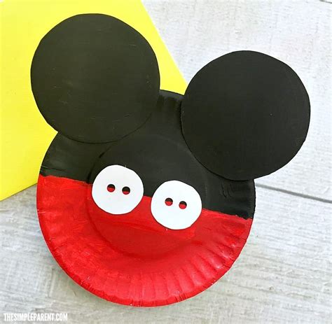 Mickey Mouse Paper Plate Craft Is Great For Your Favorite Disney Fan