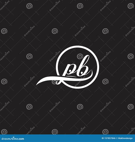 Initial Lowercase Letter Pb Rounded Logo On Multiple Backgrounds Pb