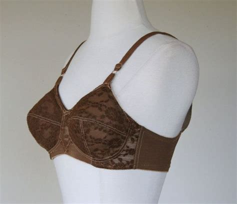 1960s Brown Padded Bra Pointed Conical Cone Lace Bra 34 Etsy