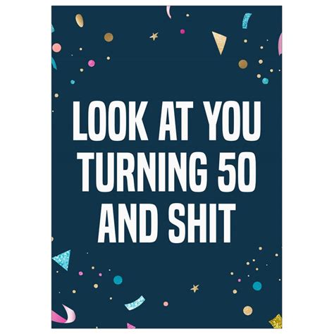 Funny 50th Birthday Card Turning 50 Rude Birthday Card For Etsy