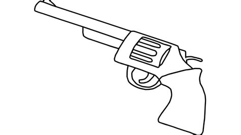 How To Draw An Revolver Pistol Easily Step By Step Youtube