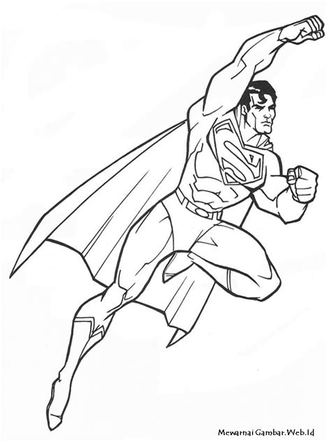 Sketsa Gambar Superman Mewarnai Hewan Untuk Imagesee