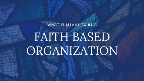 Faith Based Organizations Powering Faith In Action