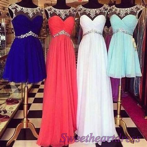 multi colors cute high waist round neck a line handmade prom dress from sweetheart dress prom