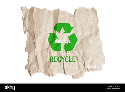 Waste Paper With Recycle Symbol Stock Photo Alamy