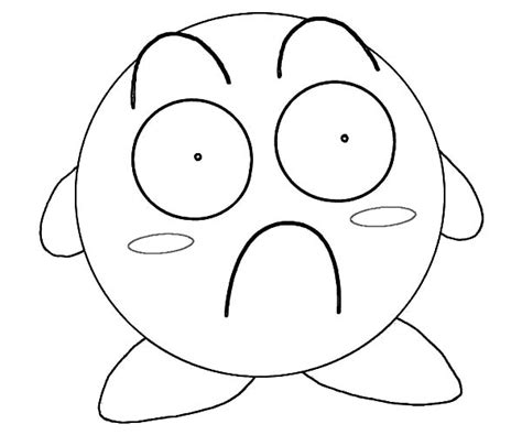 Kirby Surprised Coloring Pages Kids Play Color