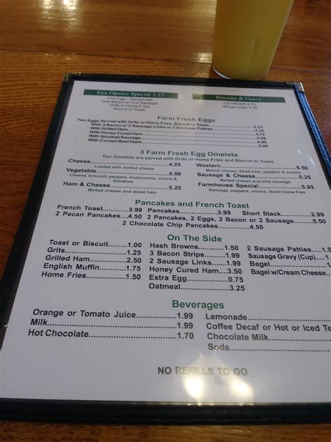 Menu at Farmhouse Restaurant, Belleview