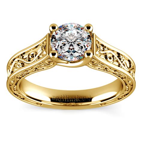These eras are the inspiration for our company name, eragem. Antique Solitaire Engagement Ring in Yellow Gold