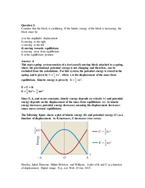 Physics 101 LO1- Energy in Simple Harmonic Motion