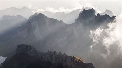 Wallpaper Id 23382 Mountains Fog Clouds 4k Free Download