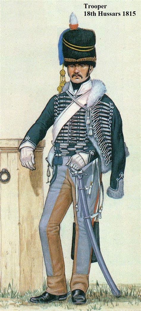 Trooper 18th Hussars 1815 British Army Uniform Military Costumes