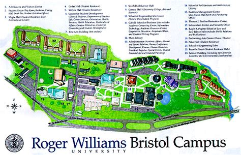 Roger Williams University Campus Map Map Of Beacon