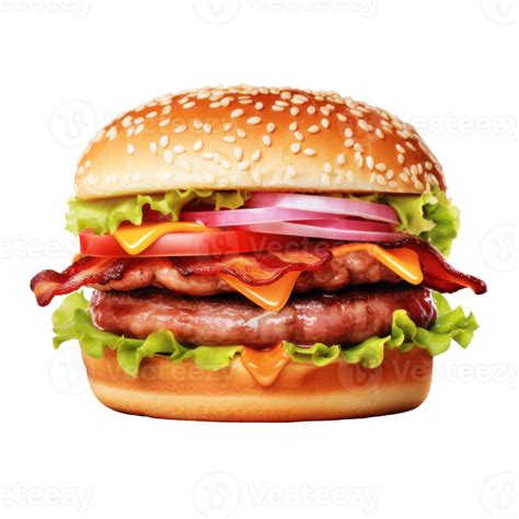 Ai Generated Bacon Burger Delicious Street Food Classic 36333947 Png