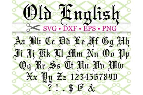 Maybe you would like to learn more about one of these? OLD ENGLISH SVG FONT-Cricut & Silhouette Files SVG DXF EPS ...