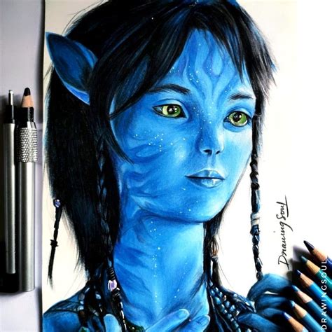 Realistic Drawing Of Kiri From Avatar 2 In 2023 Realistic Drawings
