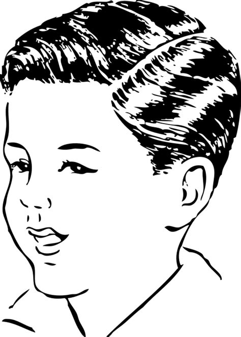 Free Vector Graphic Boy Black And White Face Head Free Image On