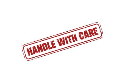 Premium Vector Handle With Care Grunge Rubber Stamp