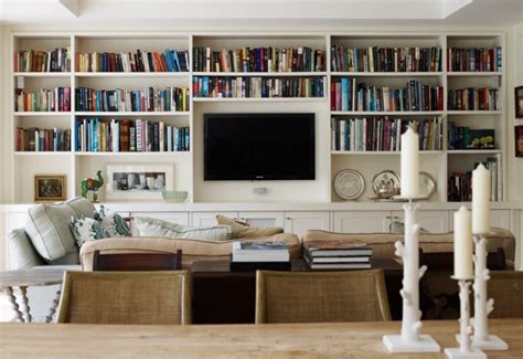 40 Ideas For Decorating Around The Tv Bookshelves In Living Room
