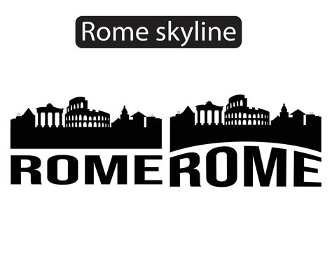 Rome Skyline Silhouette Vector Illustration 8630289 Vector Art At Vecteezy
