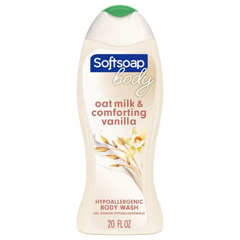 Softsoap Oat Milk And Vanilla Body Wash Hypoallergenic Body Wash For