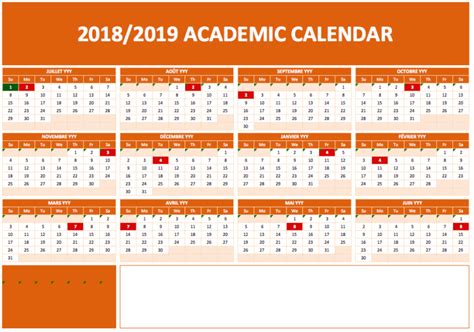 Academic Calendar Excel Template For Free