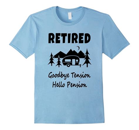 Goodbye Tension Hello Pension Funny Retirement T Shirt Pl Polozatee