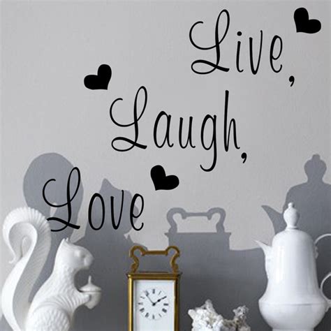 Live Laugh Love Wall Art Decal Quote Words Lettering Decor Sticker Wall Decals Home Decor Room