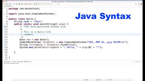 Java Syntax Complete Java Tutorial Series Part 5 Youtube