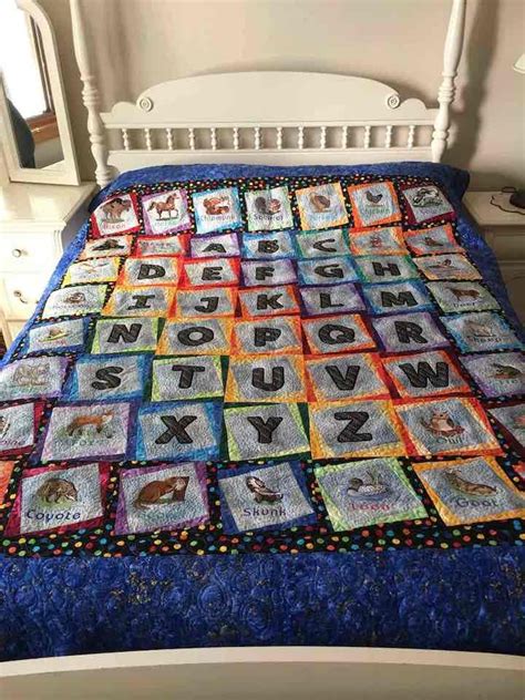 Tired of the same quilting supplies? Oscar's Alphabet Quilt | My sewing room, Alphabet quilt ...