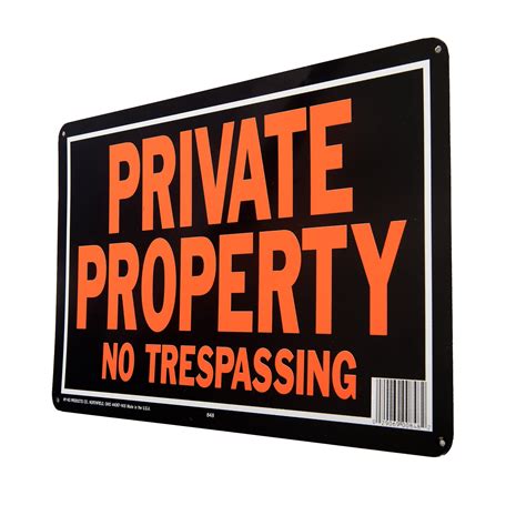 200 Pk Hy Ko 10x14 Aluminum Private Property No Trespassing Sign Rust