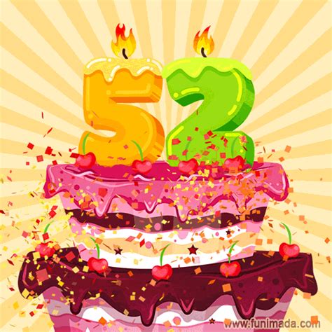 Happy 52th Birthday Animated S Download On