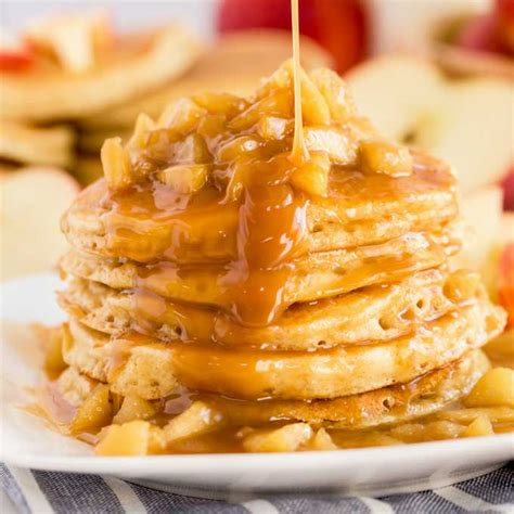 Easy Caramel Apple Pancakes Lemon Blossoms