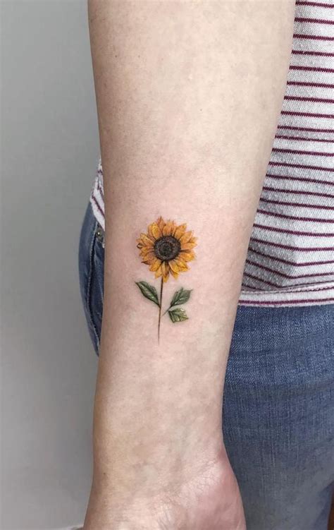 minimalist sunflower tattoo tattoos concept
