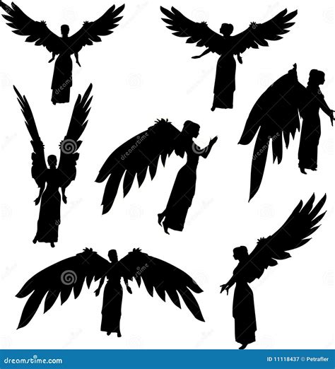 Angel Silhouettes Stock Vector Illustration Of Baroque 11118437